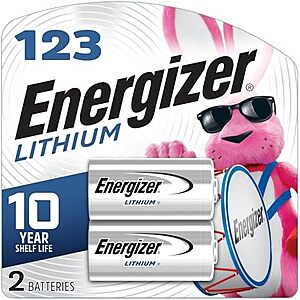 [SnS, AC] $6.40 | 2-Count Energizer Lithium 123 Batteries at Amazon ($3.20 each)