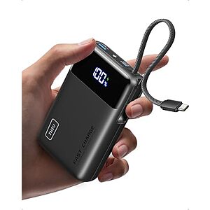 [AC] $18.86* | INIU 20000mAh 45W Power Bank w/ Built-In USB-C Cable (Black) at Amazon