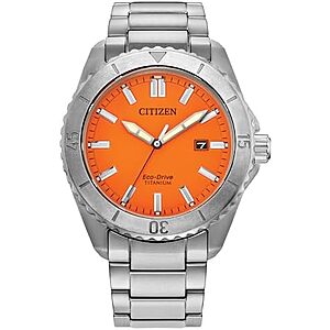 $237* | Citizen Men's Eco-Drive Brycen Sport Casual Watch, Silver-Tone Super Titanium Case, 3 Hand, Date at Amazon