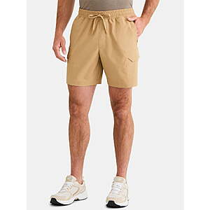 Athletic Works Men's & Big Men's Cargo Shorts (Dune) $7.35