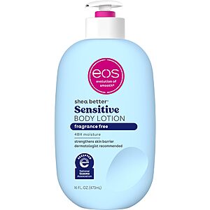 16-Oz eos Shea Better Sensitive Skin Body Lotion (Fragrance Free) $5.77 w/ S&S + Free Shipping w/ Prime or on $35+