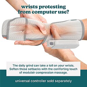 Homedics Modulair Compression Heated Wrist Wrap Massager w/ 4 Programs, Adjustable Intensity & Heat Settings $9 + Free Shipping w/ Prime or on $35+