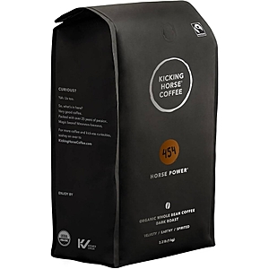 Kicking Horse Coffee, 454 Horse Power, Dark Roast, Whole Bean, 2.2 lb as low as $13