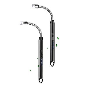 2-Pack ELCELC Electric Candle Flameless Lighter w/ LED Power Display $4