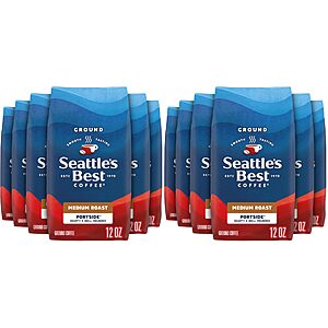 12-Pack 12-Oz Seattle's Best Coffee Medium Roast Ground Coffee (Portside Blend) $56.40 ($4.70 Each) + Free Shipping
