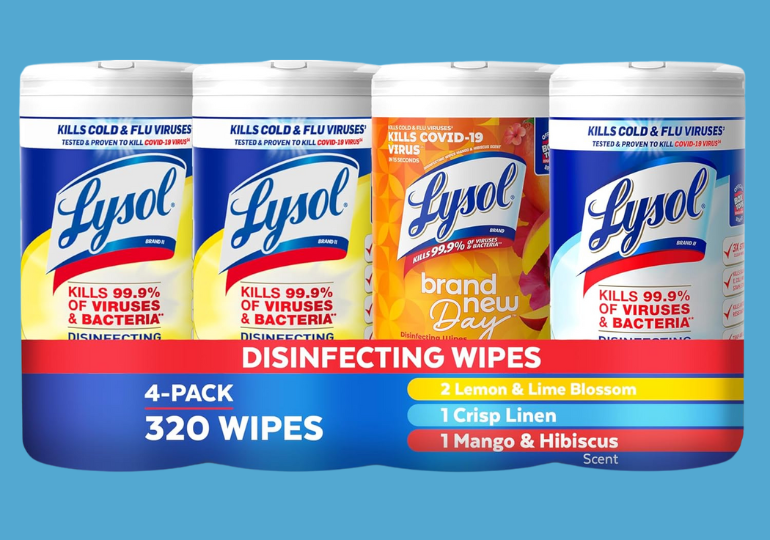 Lysol Disinfecting Wipes 4-Pack Just $9.49 (reg. $15)!!