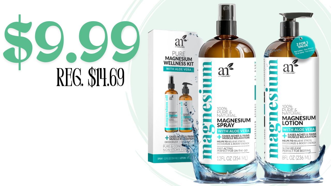 Pure Magnesium Oil Spray & Lotion Set Just $9.99 (Reg. $15)