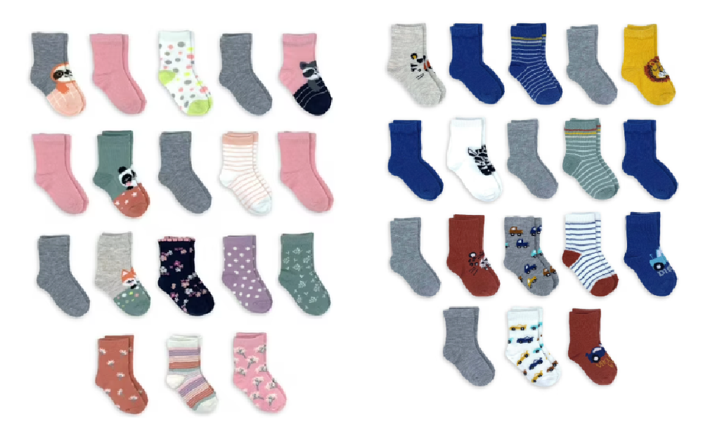 Wonder Nation Baby and Toddler Boys Crew Socks, 18-Pack just $5 at Walmart (Reg. $13.44)