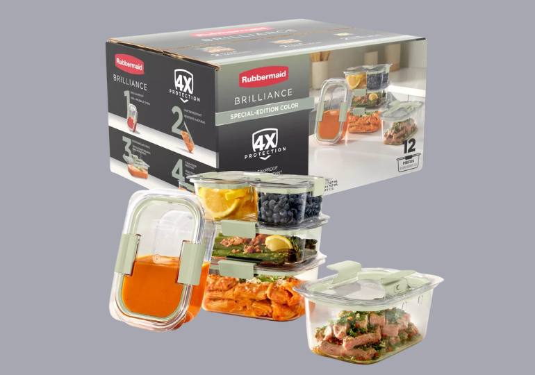 Rubbermaid Brilliance Containers 12-PC Set Just $19.99 (Reg $40)!
